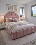 Bed with side table