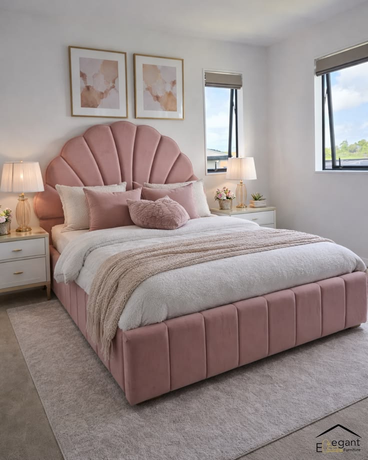 Bed with side table