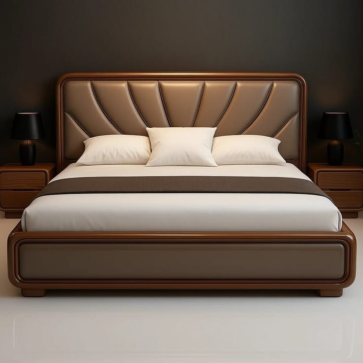 Bed with side table