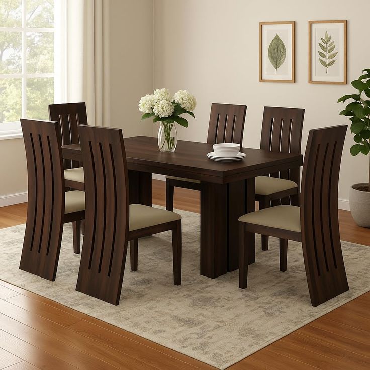 Dining Table With six Chairs